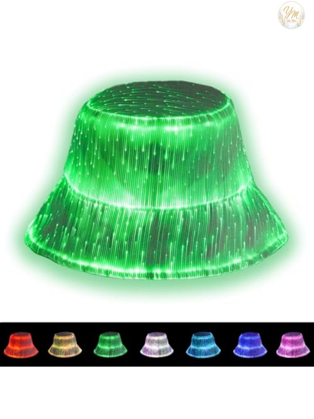 LED Rave Bucket Hat Light Up Fisherman Hat Party Festival Gear USB Rechargeable